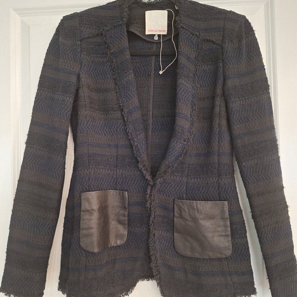 Rebecca Taylor Tweed and leather Jacket